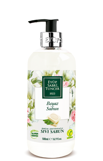 Eyüp Sabri Tuncer 500ml Sabun Doğal Zeytin Yağlı Sıvı Sabun Beyaz resmi