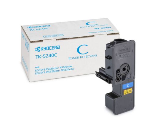 Kyocera TK-5240C Cyan Mavi Orjinal Fotokopi Toneri Ecosys M5526cdn/5526cdw P5026cdn/5026cdw 3.000 Sa resmi