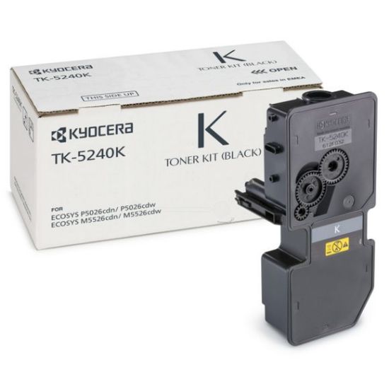 Kyocera TK-5240K Black Siyah Orjinal Fotokopi Toneri Ecosys M5526cdn/5526cdw P5026cdn/5026cdw 4.000  resmi