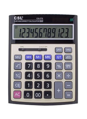 CSL CS-2TS 12 Hane Masa Tipi İşlem Kontrollü Hesap Makinesi resmi