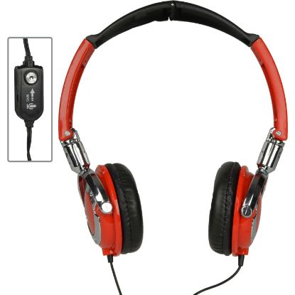 Daytona El-1054C Kırmızı Mikrofonlu Kulaküstü Kulaklık 110Db Volume Kontrol  resmi