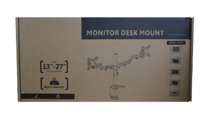 Mount-It Mı 13"-27" Tv Monitör Askı Aparatı Lcd/ Led Hareketli Amortisörlü Çift Kollu Masa Montajlı  resmi