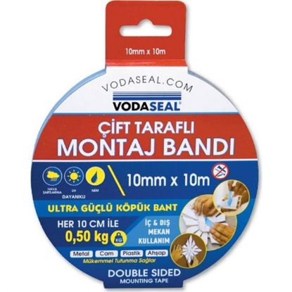 Vodaseal Çift Taraflı Montaj Bandı 10X10mt Kablo Kanalları İçin resmi
