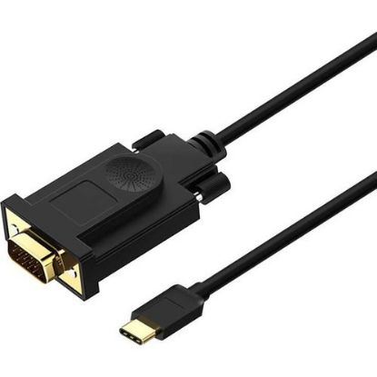 Qgeem QG-UA17 1.8m USB Type-C to Erkek VGA Kablo resmi