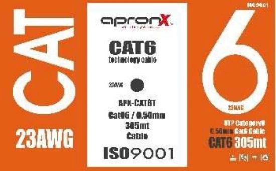 Apronx Cat6 23AWG 305Mt 0,50mm Turuncu Utp Kablo  resmi