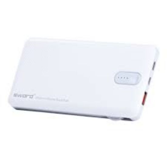 Sword 10P03 Beyaz/Gray Triple Powerbank 10.000mAH Kendinden Kablolu  resmi