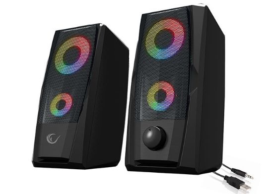 Rampage RMS-X9 2.0 RGB Işıklı Multimedia 5V 30dB Gaming Oyuncu Speaker resmi