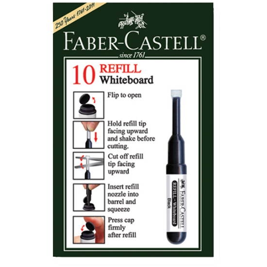 Faber-Castell Tahta Kalem Mürekkebi W20 Siyah 25 43 99 (10 Adet) resmi
