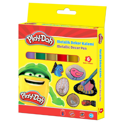 Play-Doh Keçeli Boya Kalemi Metalik 6 Renk PLAY-KE016 resmi