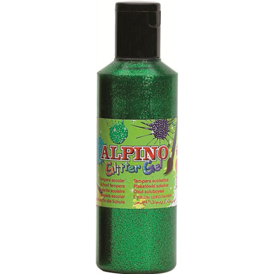 Alpino Sulu Boya Tempera Simli Yeşil 250 ML DM-50 resmi