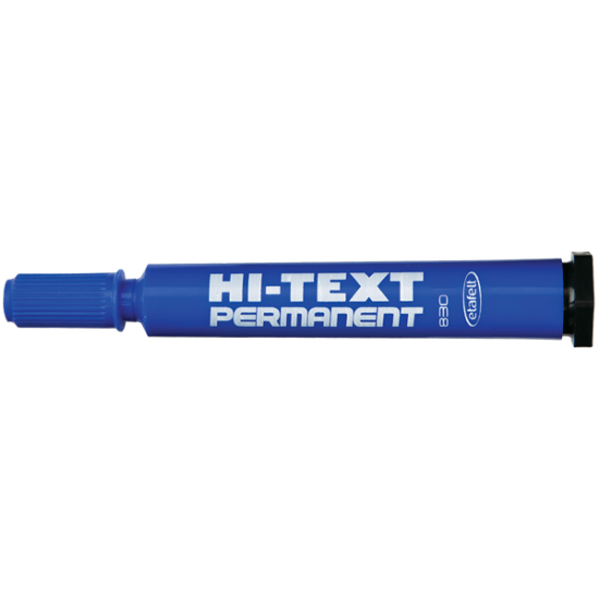 Hi-Text Markör Permanent Yuvarlak Uçlu Mavi 830PB (12 Adet) resmi