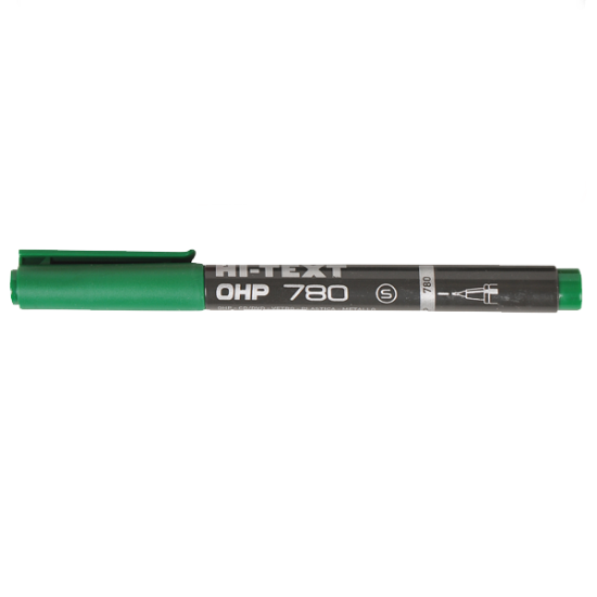 Hi-Text Asetat Kalemi Permanent S Seri Yeşil 780 (12 Adet) resmi