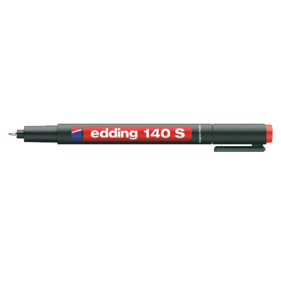 Edding Asetat Kalemi Permanent S Seri 0.3 MM Kırmızı 140 S (10 Adet) resmi