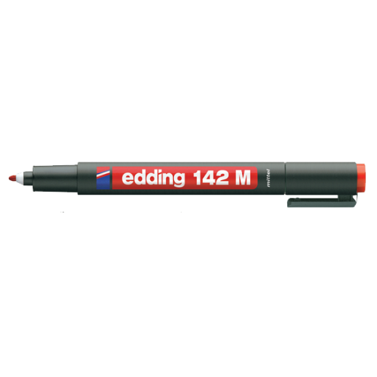 Edding Asetat Kalemi Permanent M Seri 1 MM Kırmızı 142 M (10 Adet) resmi