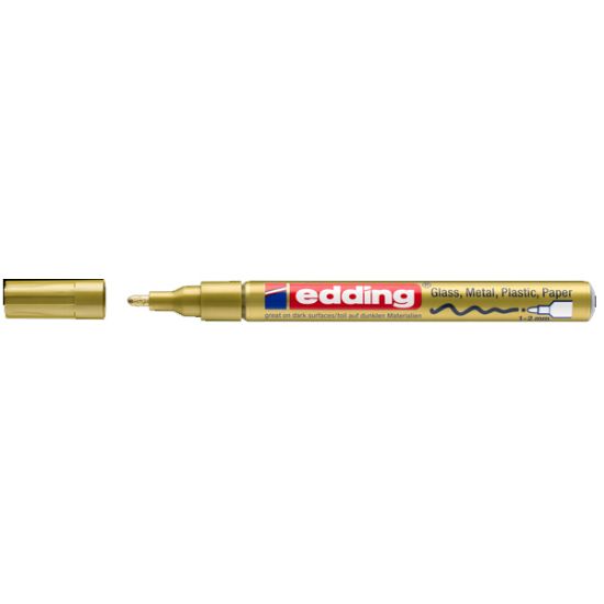 Edding Markör Dekor Boya Yuvarlak Uçlu 1-2 MM Altın 751CR (10 Adet) resmi