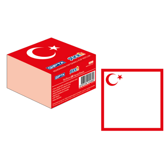 Hopax Stıckn Yapışkanlı Not Kağıdı Türkiye Şekilli 400 YP 70x70 21606 resmi