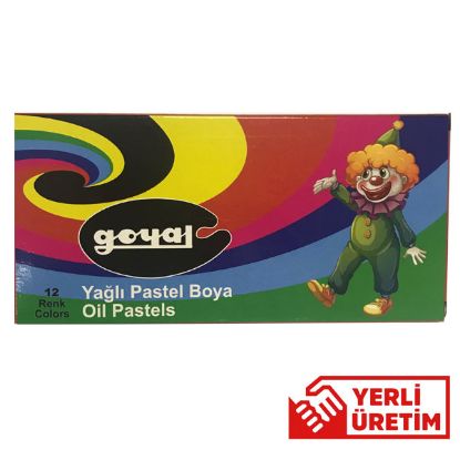 Goyal Pastel Boya Karton 12 Renk Köşeli PTL-112  resmi