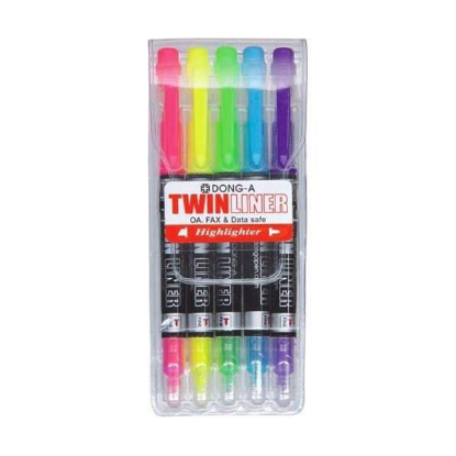 Twinliner Fosforlu Kalem Karışık Renk Kalem Tipi Çift Taraflı 5 Lİ 231500 resmi