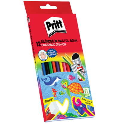 Pritt Mum Pastel Boya Crayon Karton Kutu Silinebilir 12 Renk 1433960 resmi