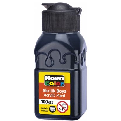 Nova Color Akrilik Boya Şişe 100 Cc Siyah Nc-2015 resmi