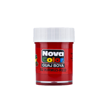 Nova Color Guaj Boya Şişe 12 Lİ Kırmızı NC-104 (12 Adet) resmi