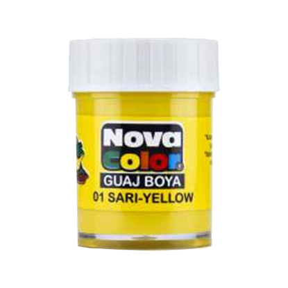 Nova Color Guaj Boya Şişe 12 Lİ Sarı NC-103 (12 Adet) resmi