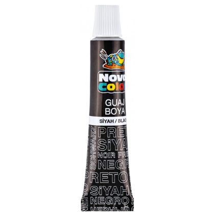 Nova Color Guaj Boya Tüp 12 Lİ Siyah NC-120 (12 Adet) resmi