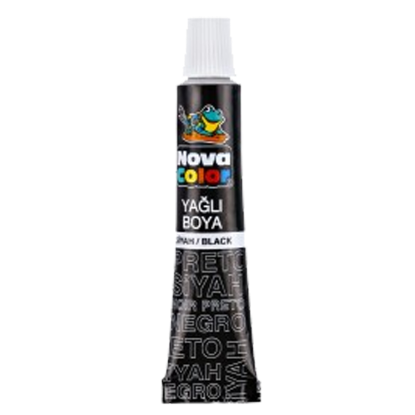 Nova Color Yağlı Boya Tüp Siyah NC-132 (12 Adet) resmi