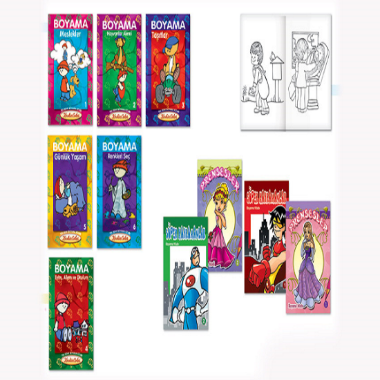 Keskin Color Boyama Kitabı Tek Renk Karışık 20x28 240200-99 resmi