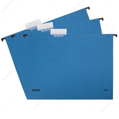 Leitz Askılı Dosya Telsiz Delta Karton A4 Mavi 6515 (25 Adet) resmi