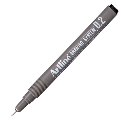 Artline Çizim Kalemi 0.2 MM Siyah EK232 (12 Adet) resmi