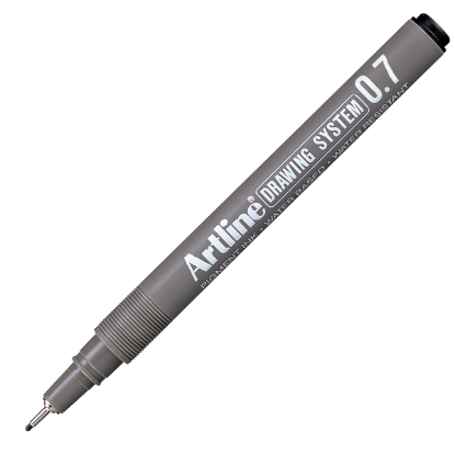 Artline Çizim Kalemi 0.7 MM Siyah EK237 (12 Adet) resmi