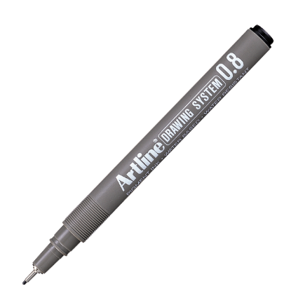 Artline Çizim Kalemi 0.8 MM Siyah EK238 (12 Adet) resmi