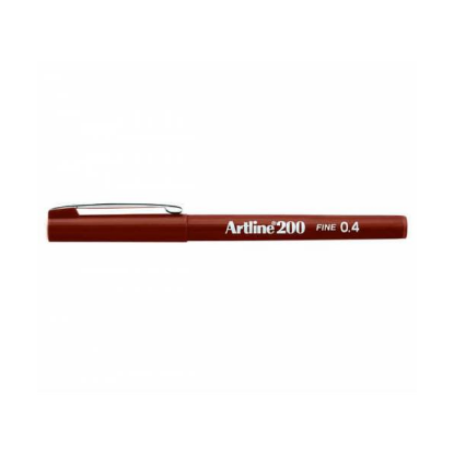 Artline Fineliner 0.4 MM Kahverengi EK-200N (12 Adet) resmi