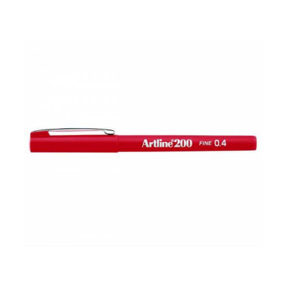 Artline Fineliner 0.4 MM Kırmızı EK-200N (12 Adet) resmi