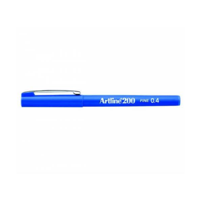 Artline Fineliner 0.4 MM Mavi EK-200N (12 Adet) resmi