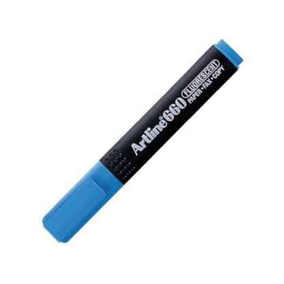 Artline Fosforlu Kalem Kesik Uç 1,0-4,0 MM Pastel Mavi EK-660N (12 Adet) resmi