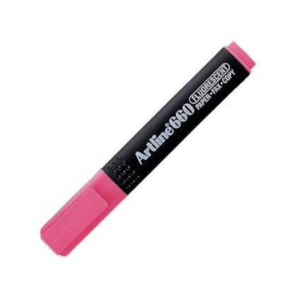 Artline Fosforlu Kalem Kesik Uç 1,0-4,0 MM Pastel Pink 660 (12 Adet) resmi