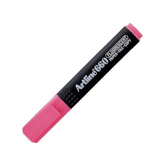 Artline Fosforlu Kalem Kesik Uç 1,0-4,0 MM Pastel Pink EK-660 (12 Adet) resmi