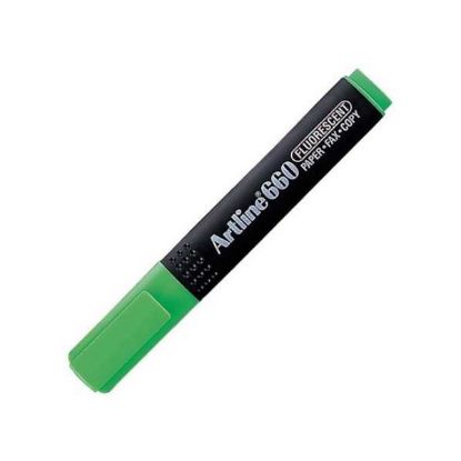 Artline Fosforlu Kalem Kesik Uç 1,0-4,0 MM Pastel Yeşil 660 (12 Adet) resmi