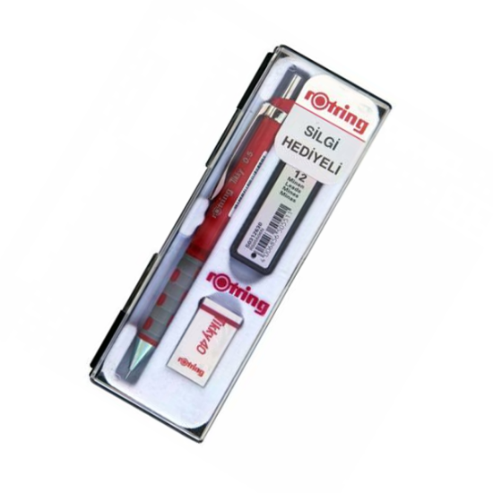 Rotring Okul Seti Versatil+Min Silgi Hediyeli 0.5 MM Kırmızı RO-KK07-05K resmi