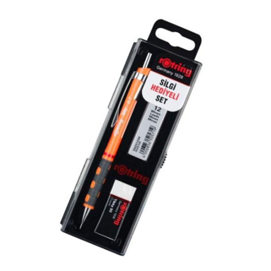 Rotring Okul Seti Versatil+Min Silgi Hediyeli 0.7 MM Fosforlu Turuncu RO-KK07-07FT resmi