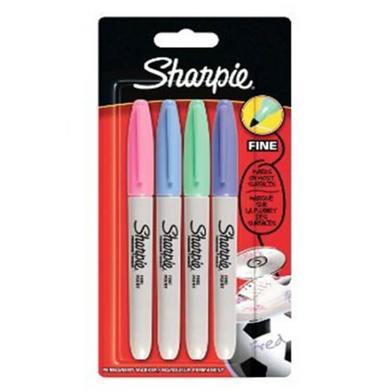 Sharpie Markör Permanent Fine Pastel Renkler 4 LÜ 2065402 resmi