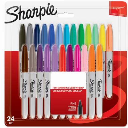Sharpie Markör Permanent Fine Karışık Renk 24 LÜ 2065405 resmi