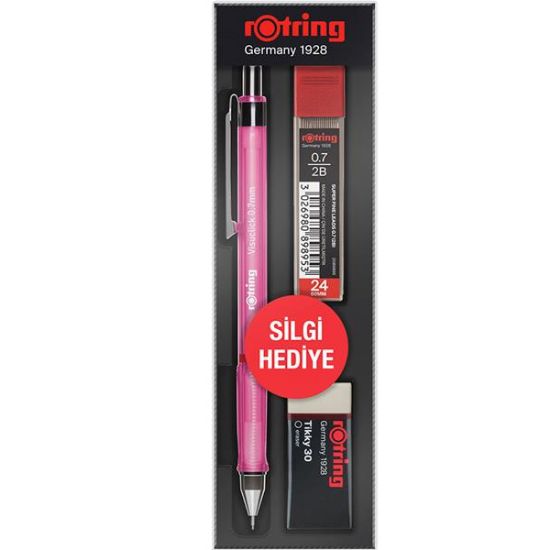 Rotring Okul Seti Visuclick Versatil/Min Silgi 0.7 MM Pembe RO-VK07 resmi