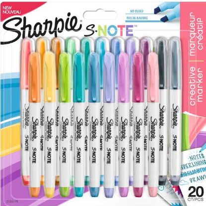 Sharpie Fosforlu Kalem Snote Çok İşlevli Karışık 20 Li Bls resmi