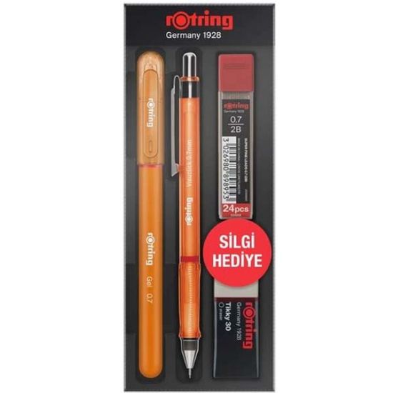 Rotring Okul Seti Visuclick+Jel 0.7 MM Turuncu resmi