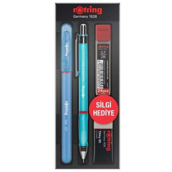 Rotring Okul Seti Visuclick+Jel 0.7 MM Mavi resmi