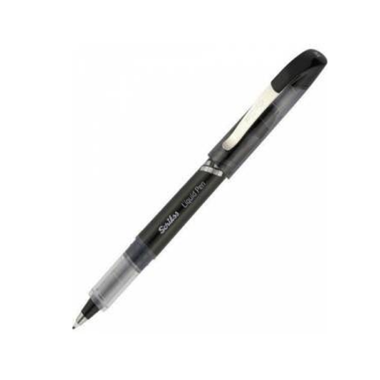 Scrikss Roller Kalem Liquid Pen Konik Uç Siyah LP-68 (12 Adet) resmi