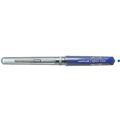 Uni-Ball Roller Kalem Signo Broad Jel Bilye Uç İmza Kalemi 1.0 MM Mavi UM-153 (12 Adet) resmi